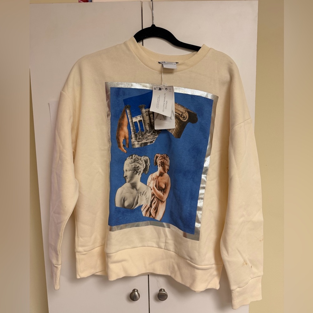Zara Venus Italica women’s S Graphic Crewneck Sweater limited edition
